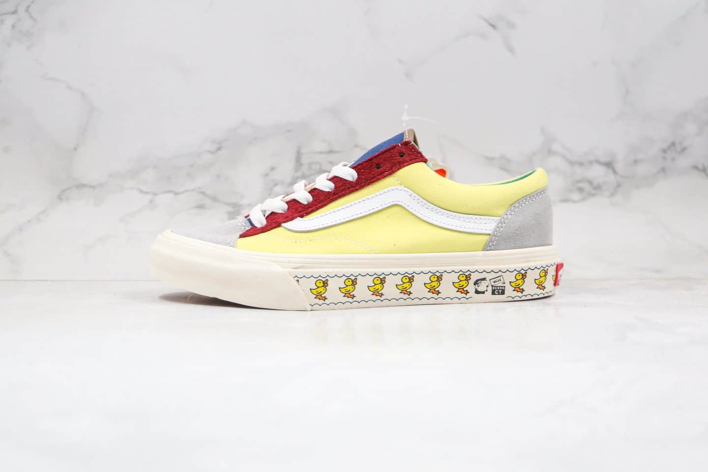 万斯VANS STYLE 36公司级版本低帮小头权志龙同款小黄鸭黄红绿灰色帆布鞋原盒原标 货号:VN0A3DZ3WNY