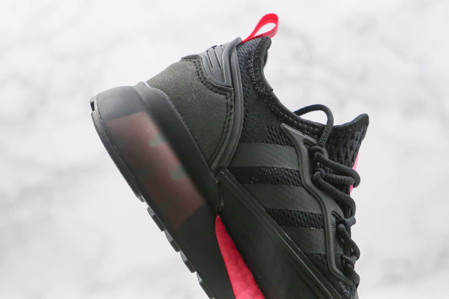 阿迪达斯Adidas Originals ZX 2K Boost纯原版本易烊千玺同款爆米花跑鞋黑粉色原档案数据开发 货号:FV8986