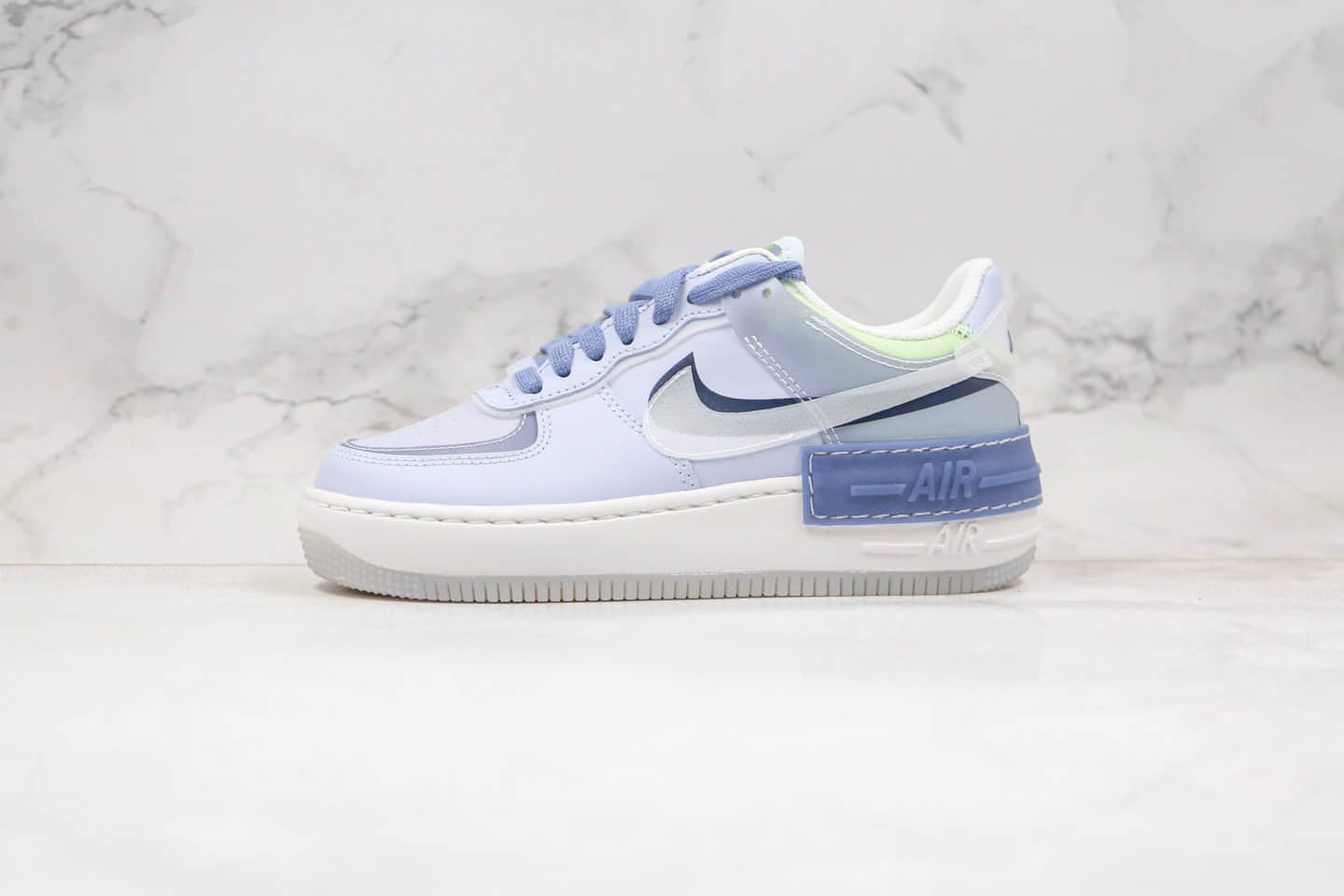 耐克Nike Air Force 1 Shadow SE World Indigo纯原版本低帮空军一号马卡龙蓝紫色射频板鞋原楦头纸板打造 货号:CK6561-001