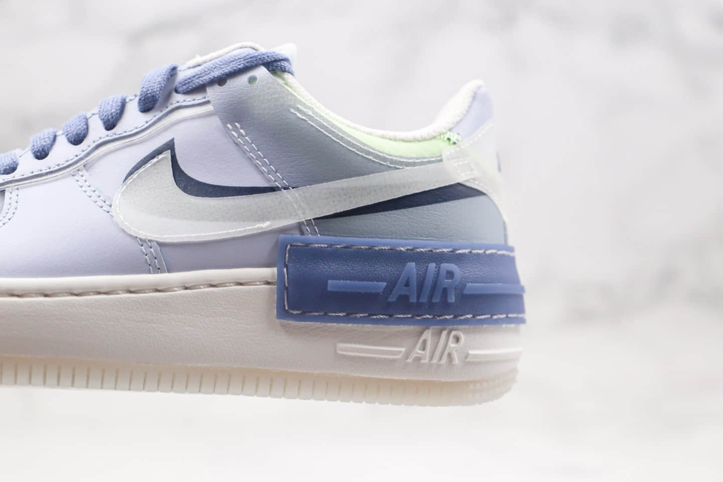 耐克Nike Air Force 1 Shadow SE World Indigo纯原版本低帮空军一号马卡龙蓝紫色射频板鞋原楦头纸板打造 货号:CK6561-001