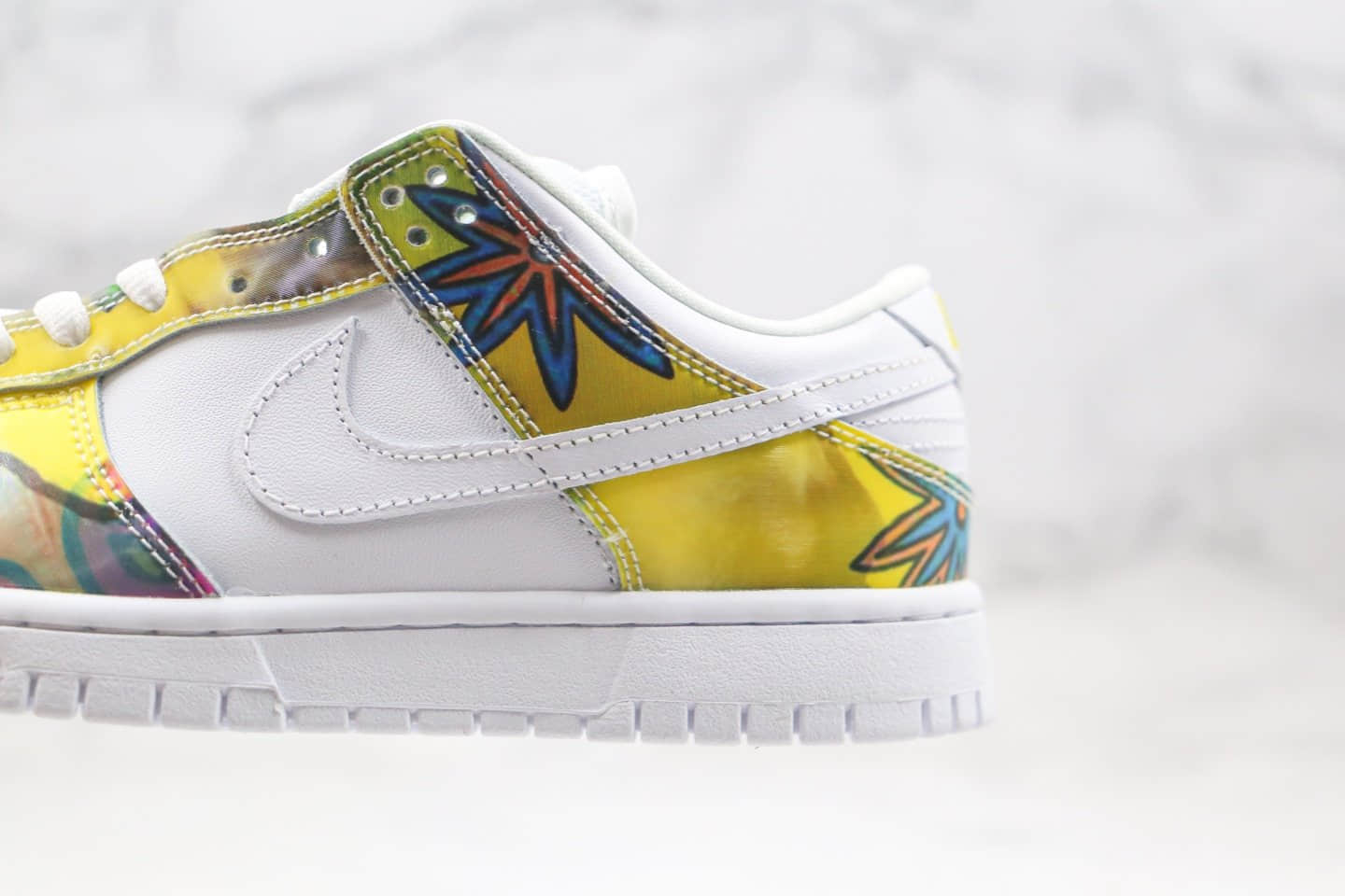 耐克Nike Dunk Low Pro SB De La Soul1纯原版本低帮SB DUNK板鞋太阳花向日葵涂鸦白黄绿色原楦头纸板打造 货号:304292-171