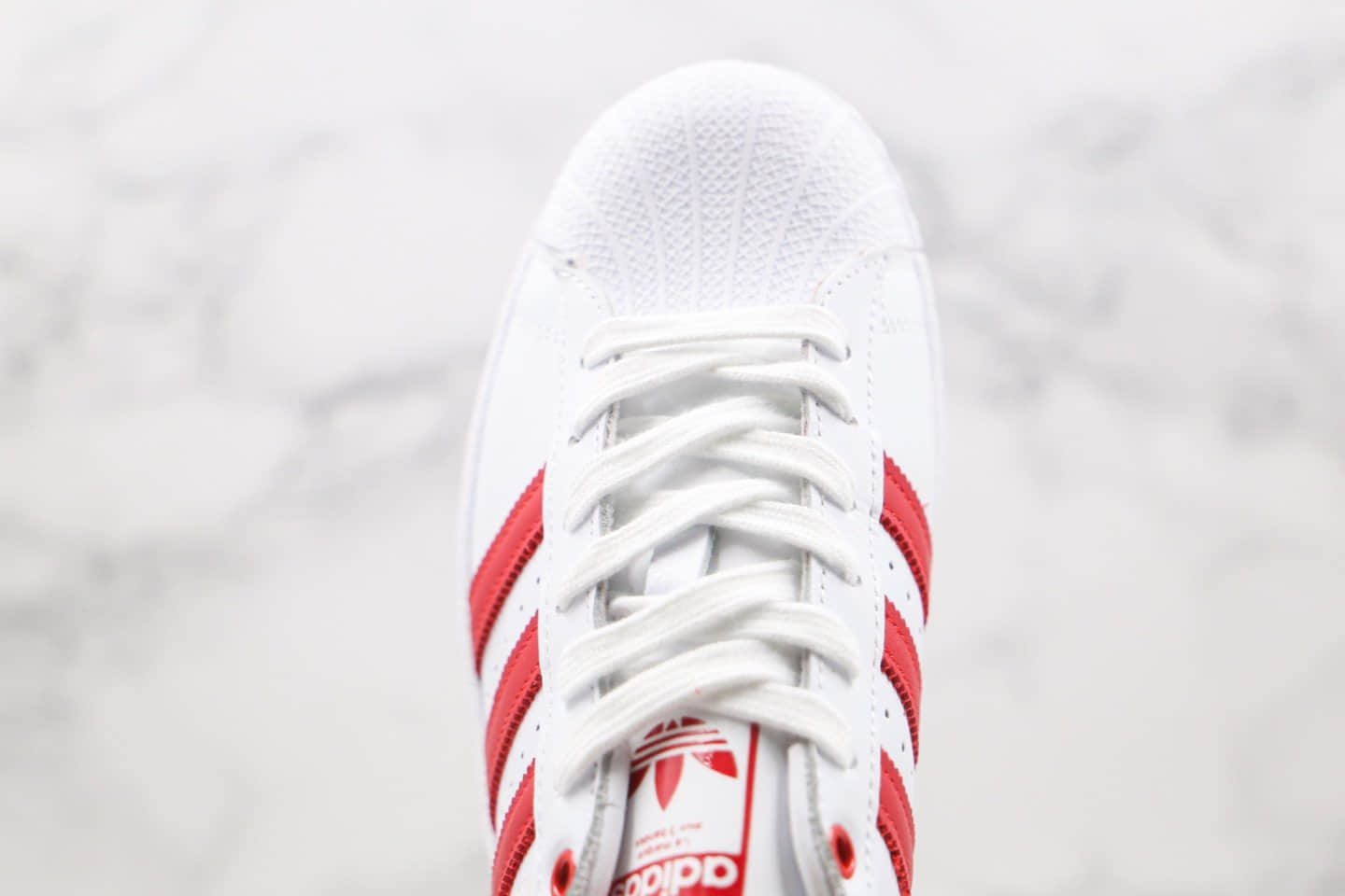 阿迪达斯Adidas Originals Superstar纯原版本三叶草贝壳头板鞋七夕情人节限定白红色爱心魔术贴原盒原标 货号:FY3117