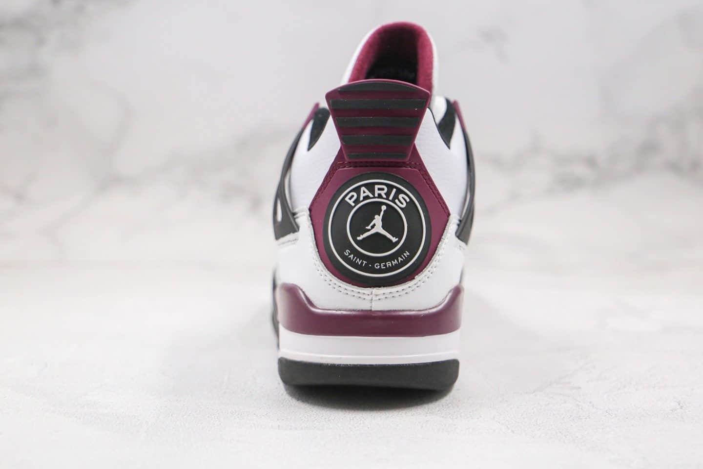 乔丹Air Jordan 4 x PSG巴黎圣日尔曼联名款纯原版本AJ4大巴黎白紫红色原盒原标 货号:CZ5624-100