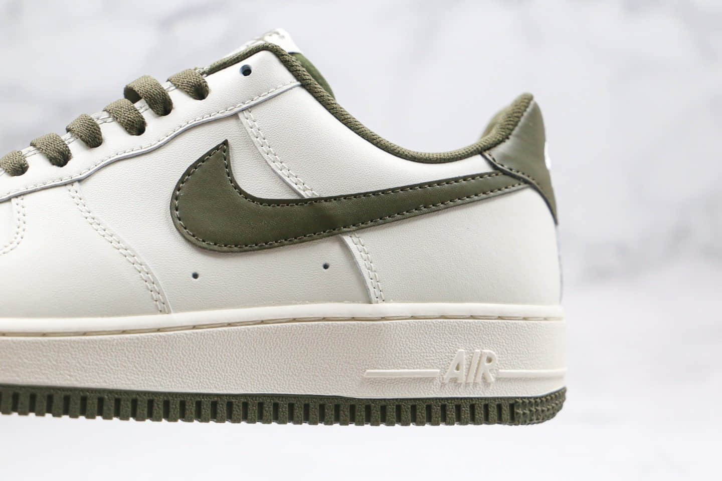 耐克Nike Air Force 1 Low纯原版本低帮空军一号牛油果米白绿色板鞋内置全掌Sole气垫 货号:AQ3778-996