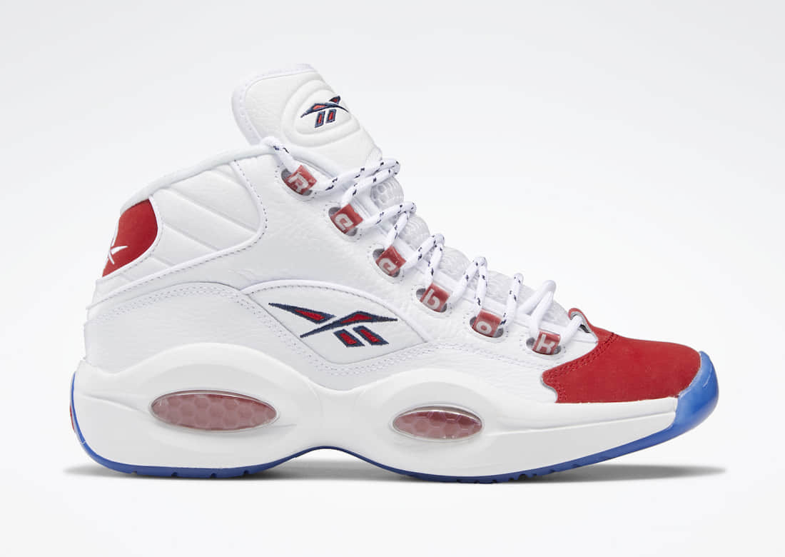 元年“红脚趾”配色复刻回归!这双Reebok Question Mid别错过! 货号:FY1018