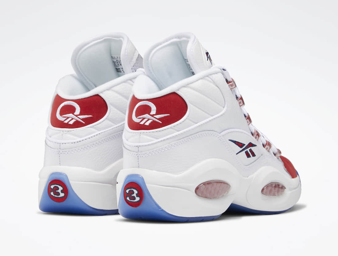 元年“红脚趾”配色复刻回归!这双Reebok Question Mid别错过! 货号:FY1018