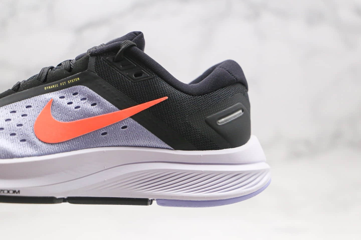 耐克Nike Zoom Structure 23纯原版本登月23代气垫慢跑鞋黑紫橙色原楦头纸板打造 货号：CZ6721-500
