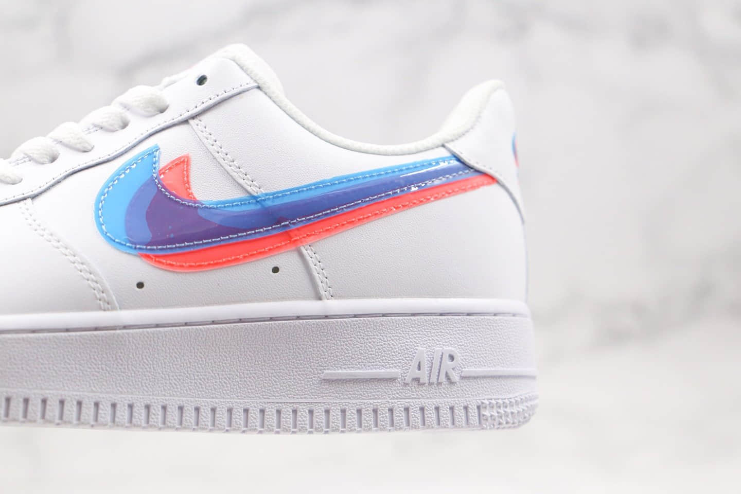 耐克Nike Air Force 1 LV8 KSA Low纯原版本低帮空军一号双钩重影白蓝粉色板鞋原档案数据开发 货号:BV2551-100