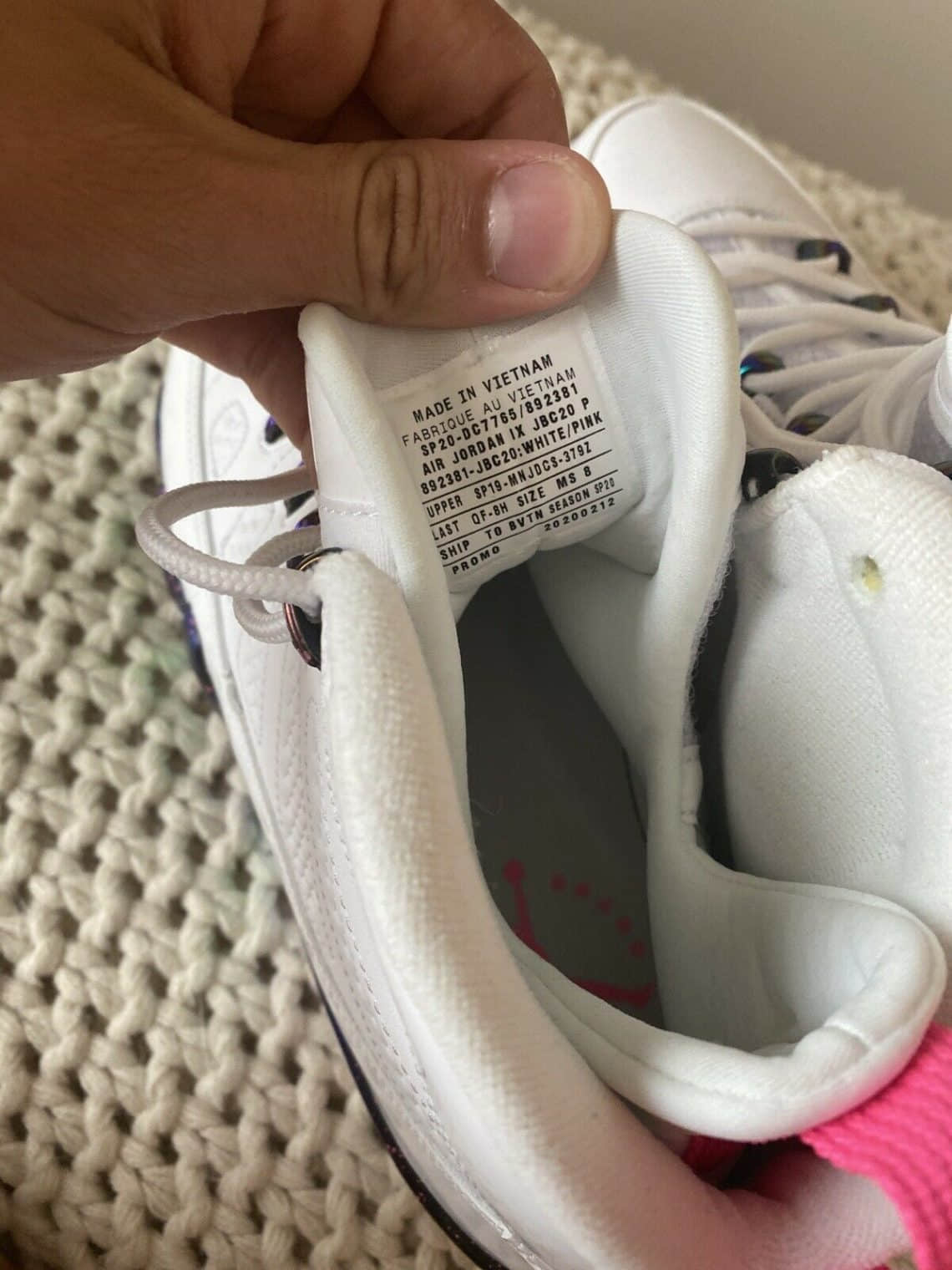 起拍价1W7!AJ9“JBC”Sample首度曝光!