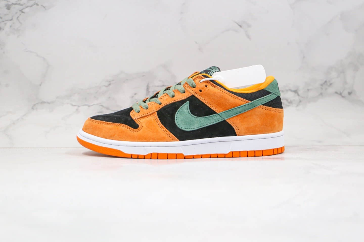 耐克Nike Dunk Low Pro 2020版纯原版本低帮SB DUNK黑橙绿色板鞋内置Zoom气垫原盒原标 货号:DA1469-001