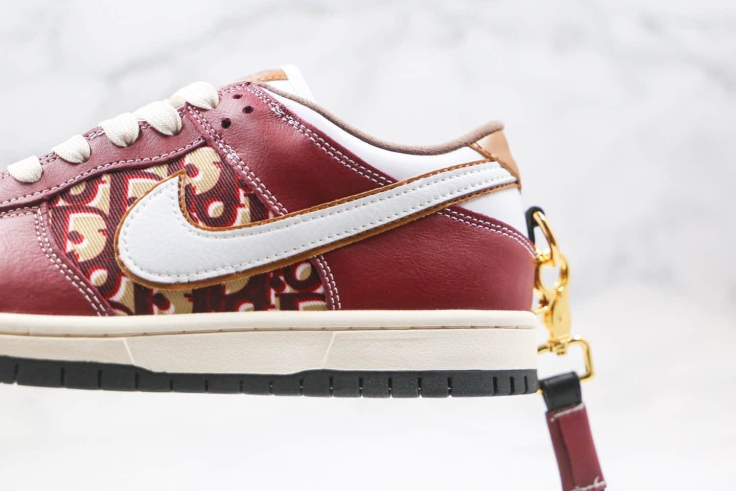 耐克Nike Dunk Low Pro 2020 x Dior迪奥联名款纯原版本低帮白酒红色板鞋原档案数据开发原盒原标 货号:BQ6817-001