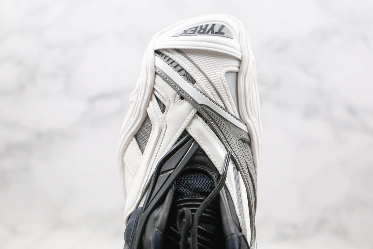 巴黎世家Balenciaga tyrex Sneaker Bicol Or Rubber Mesh Not Wash Black纯原版本复古老爹鞋五代白黑灰色原档案数据开发