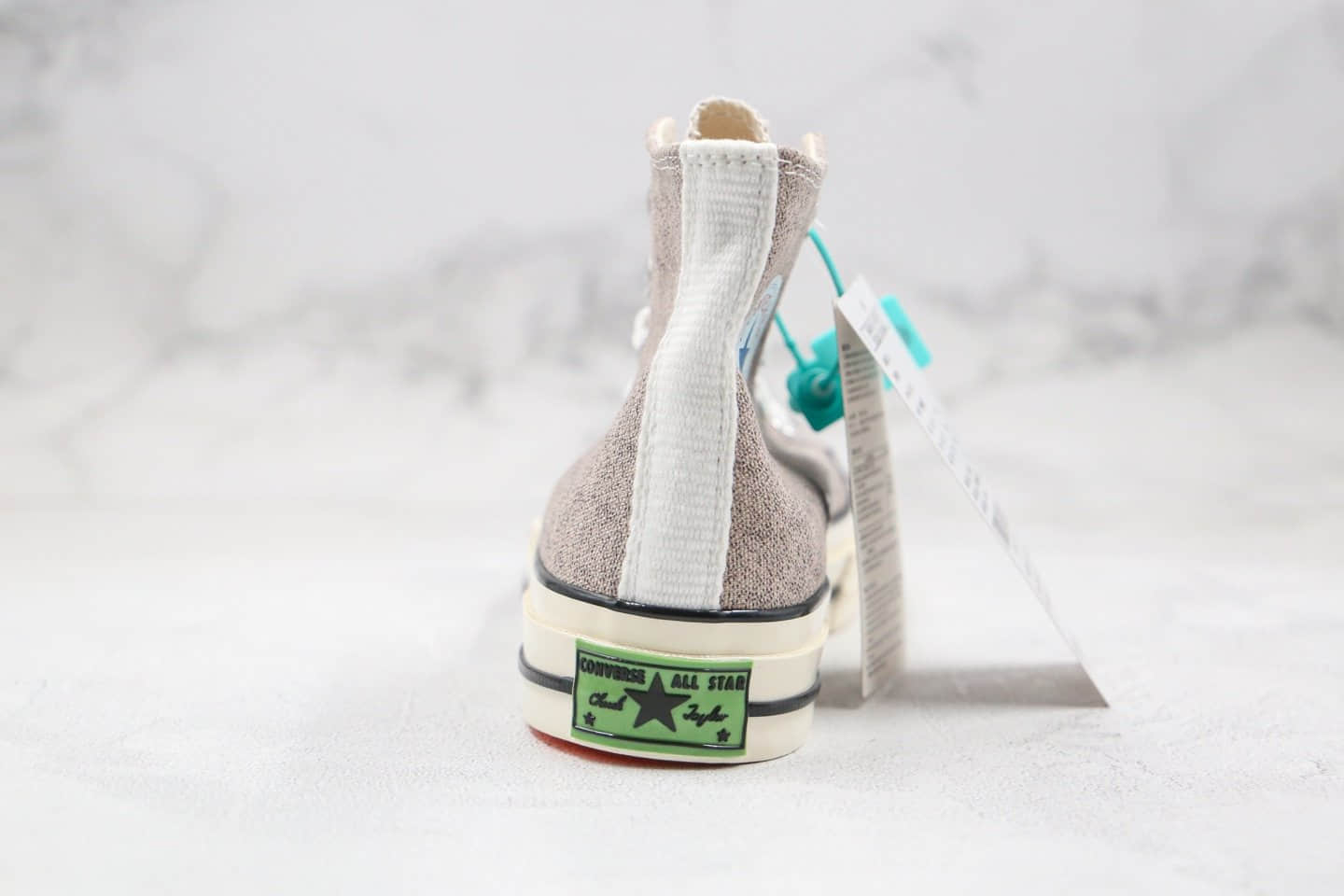 匡威Converse Chuck 1970s公司级版本高帮卡其奶茶灰色亚麻彩虹条硫化帆布鞋原盒原标 货号:165621C