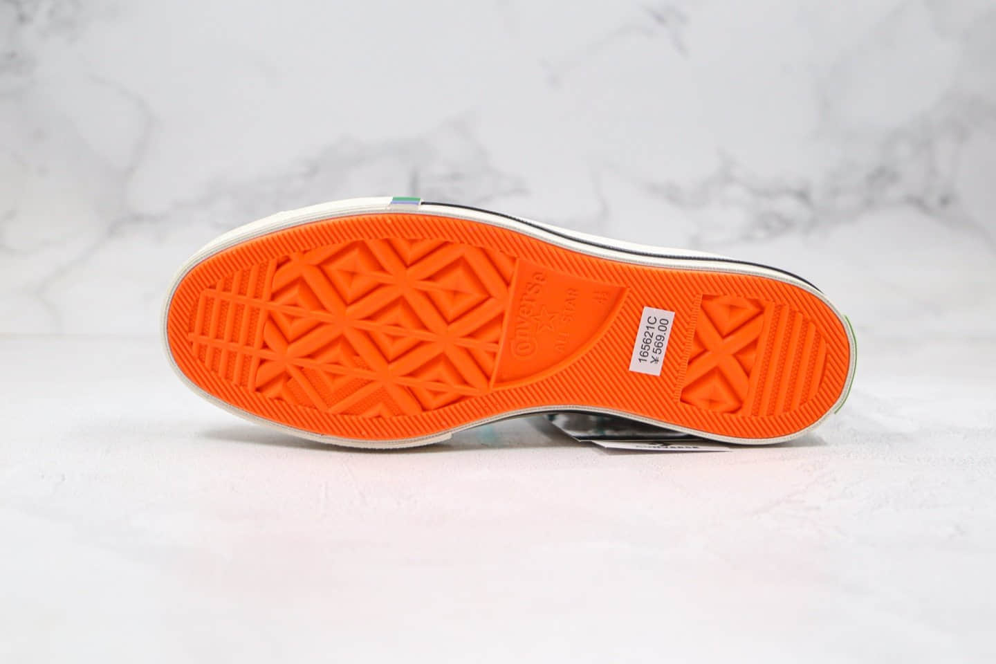 匡威Converse Chuck 1970s公司级版本高帮卡其奶茶灰色亚麻彩虹条硫化帆布鞋原盒原标 货号:165621C