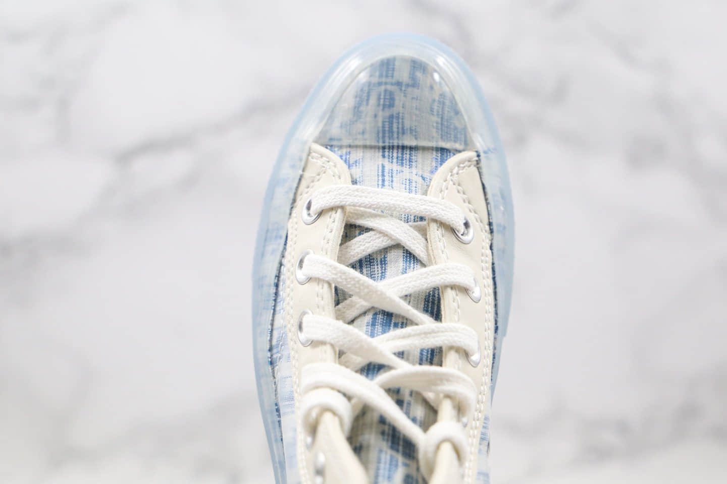 匡威Converse Restructured Chuck 1970 High Not for Sale x Dior迪奥联名款纯原版本高帮白蓝色果冻底解构板鞋原盒原标 货号:169622C