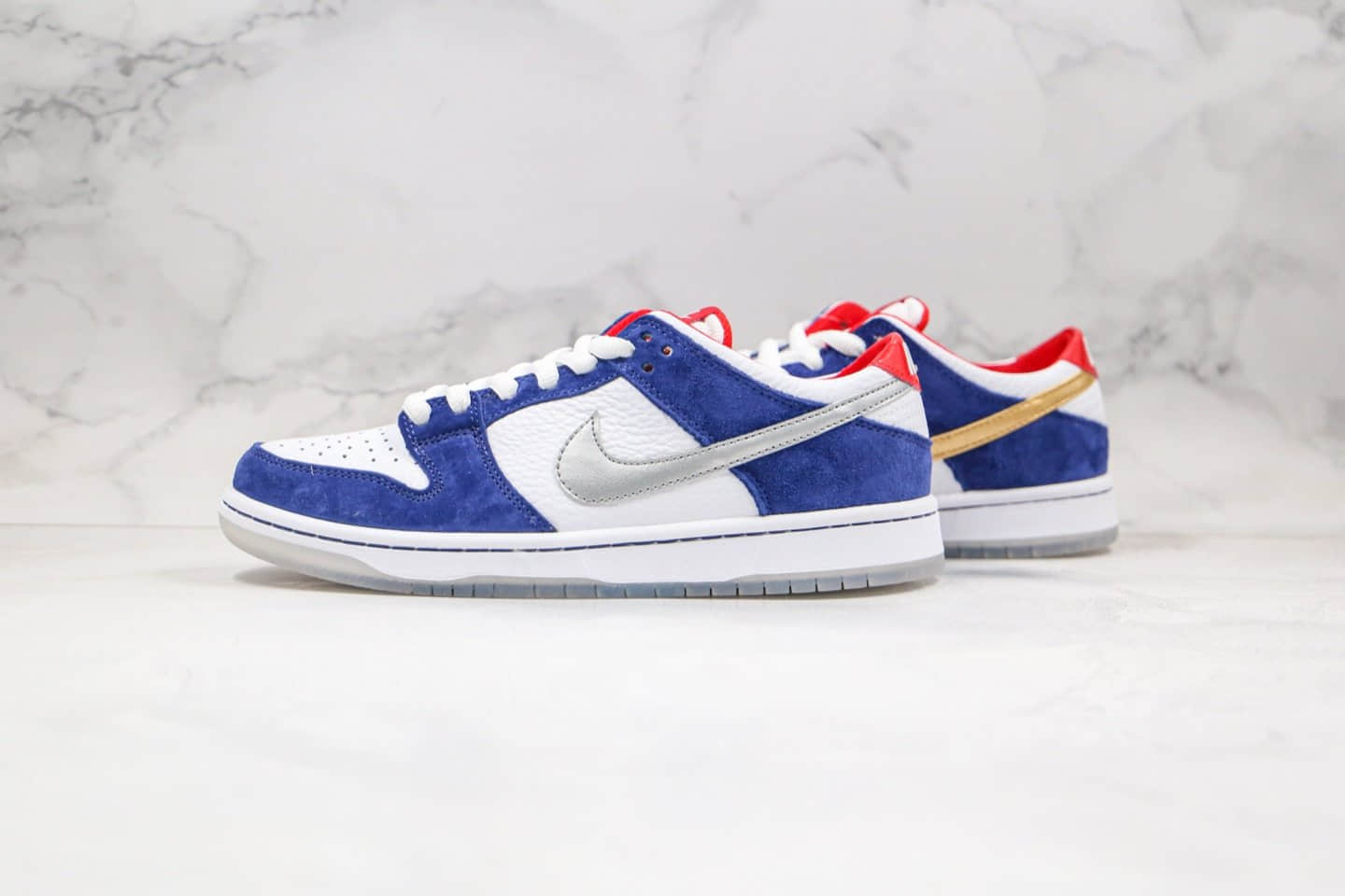 耐克Nike SB Dunk Low Pro QS IshodWair纯原版本低帮SB DUNK不对称板鞋白蓝红色鸳鸯勾内置Zoom气垫原盒原标 货号:839685-416