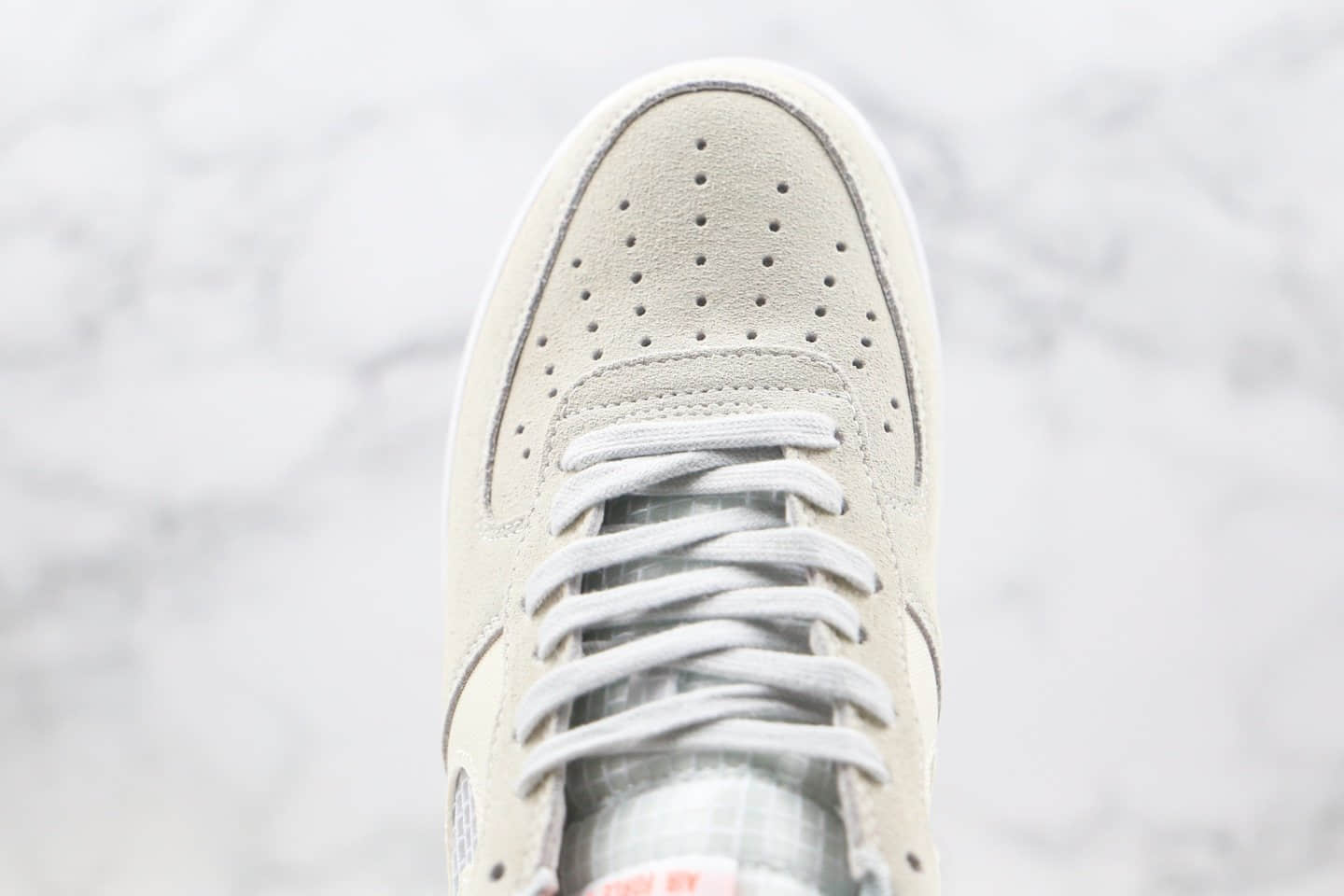 耐克Nike Air Force 1 LV8 1 Fresh纯原版本低帮空军一号米白色编织格子钩板鞋内置全掌气垫 货号:CJ1647-001