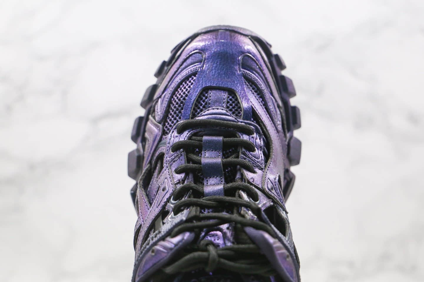 巴黎世家Balenciaga Track 4.0纯原版本复古老爹鞋四代电光蓝紫色原盒配件齐全