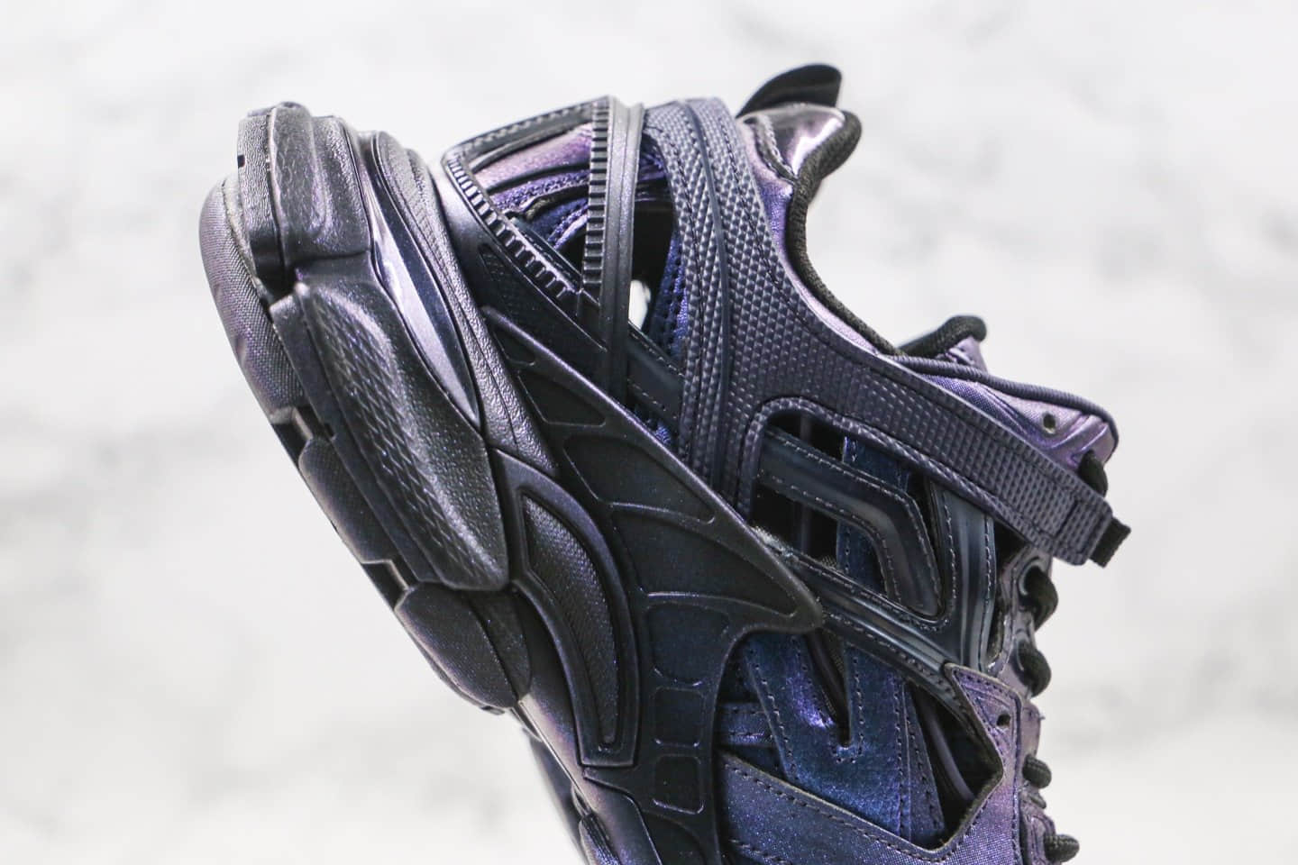 巴黎世家Balenciaga Track 4.0纯原版本复古老爹鞋四代电光蓝紫色原盒配件齐全