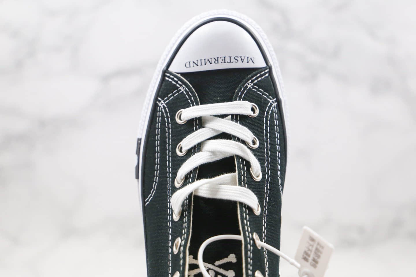 匡威mastermind JAPAN x Converse Addict MMJ公司级版本日本限定西山彻联名款骷髅头黑白色低帮帆布鞋原楦头纸板打造 货号:169076C