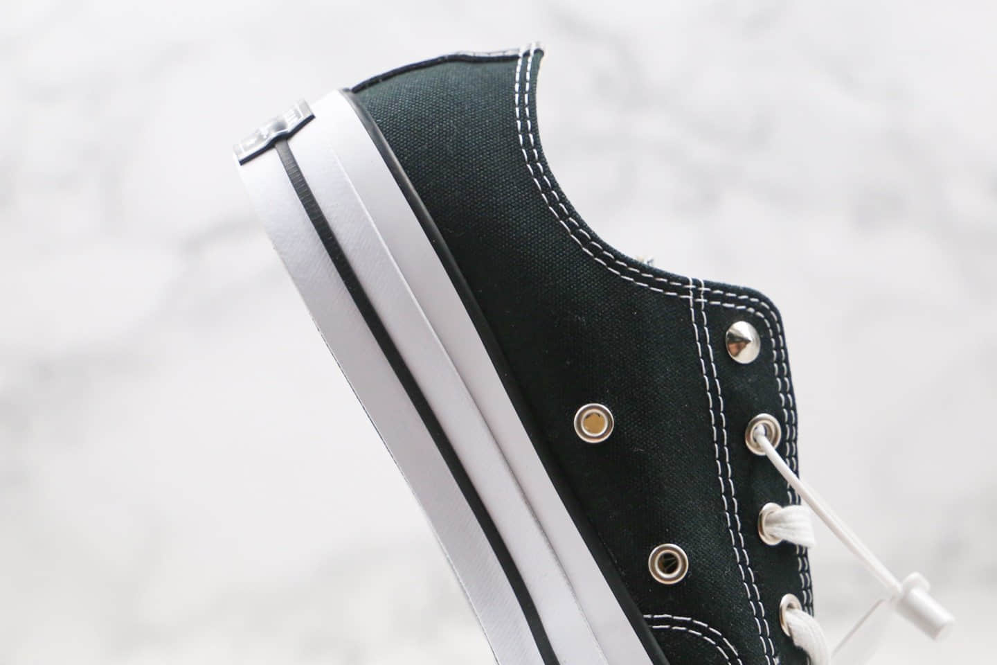 匡威mastermind JAPAN x Converse Addict MMJ公司级版本日本限定西山彻联名款骷髅头黑白色低帮帆布鞋原楦头纸板打造 货号:169076C