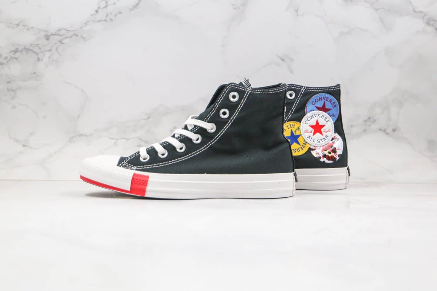 匡威Converse Chuck 1970s公司级版本高帮四标LOGO印花涂鸦拼色帆布鞋原鞋开模一比一打造 货号:166736C