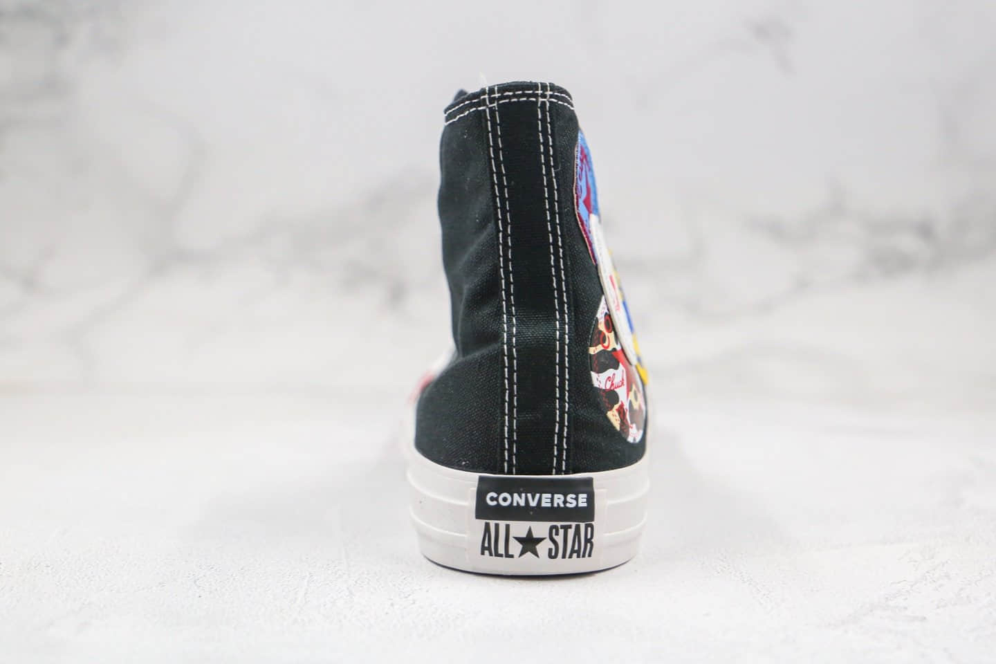 匡威Converse Chuck 1970s公司级版本高帮四标LOGO印花涂鸦拼色帆布鞋原鞋开模一比一打造 货号:166736C