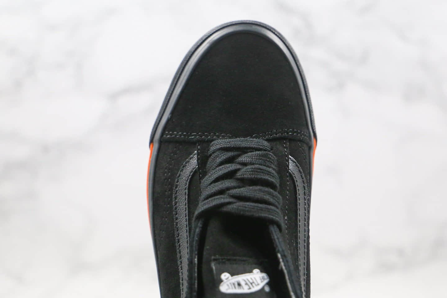 万斯Vans Vault by x WTAPS OId Skool联名款公司级版本字母LOGO印花黑橙色回归系列原厂鞋盒原楦头纸板打造