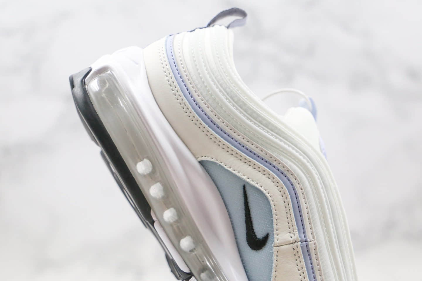 耐克Nike Wmns Air Max 97纯原版本子弹头Max97气垫鞋渐变白粉黄米白色慢跑鞋内置真实气垫 货号:CZ6087-102