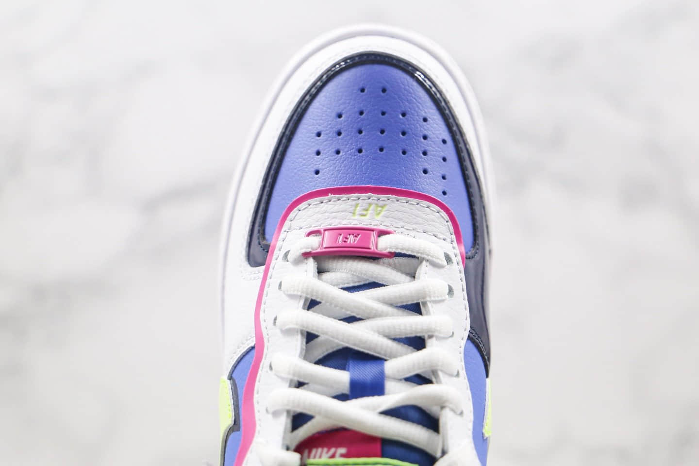 耐克Nike Air Force 1 Shadow Tropical Twist纯原版本低帮空军一号马卡龙白黑蓝绿粉色板鞋原档案数据开发 货号：CJ1641-100