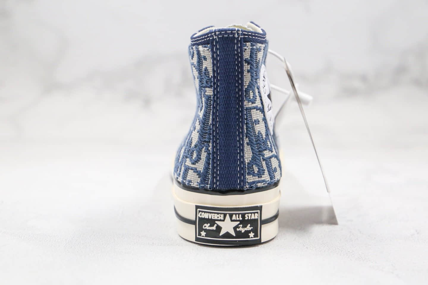 匡威CONVERSE 1970S x Dior纯原版本迪奥联名款高帮暗夜蓝色老花配色帆布鞋原厂硫化大底原盒原标 货号:164945D