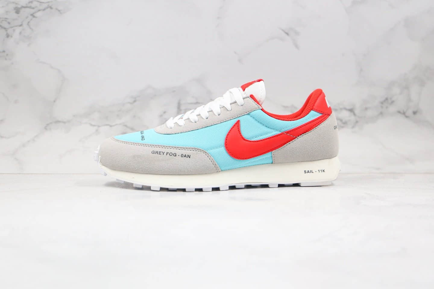 耐克Nike Wmns Air Daybreak纯原版本华夫慢跑鞋刺绣彩勾灰红蓝色原盒原标区别市面通货版本 货号:CZ8699-460
