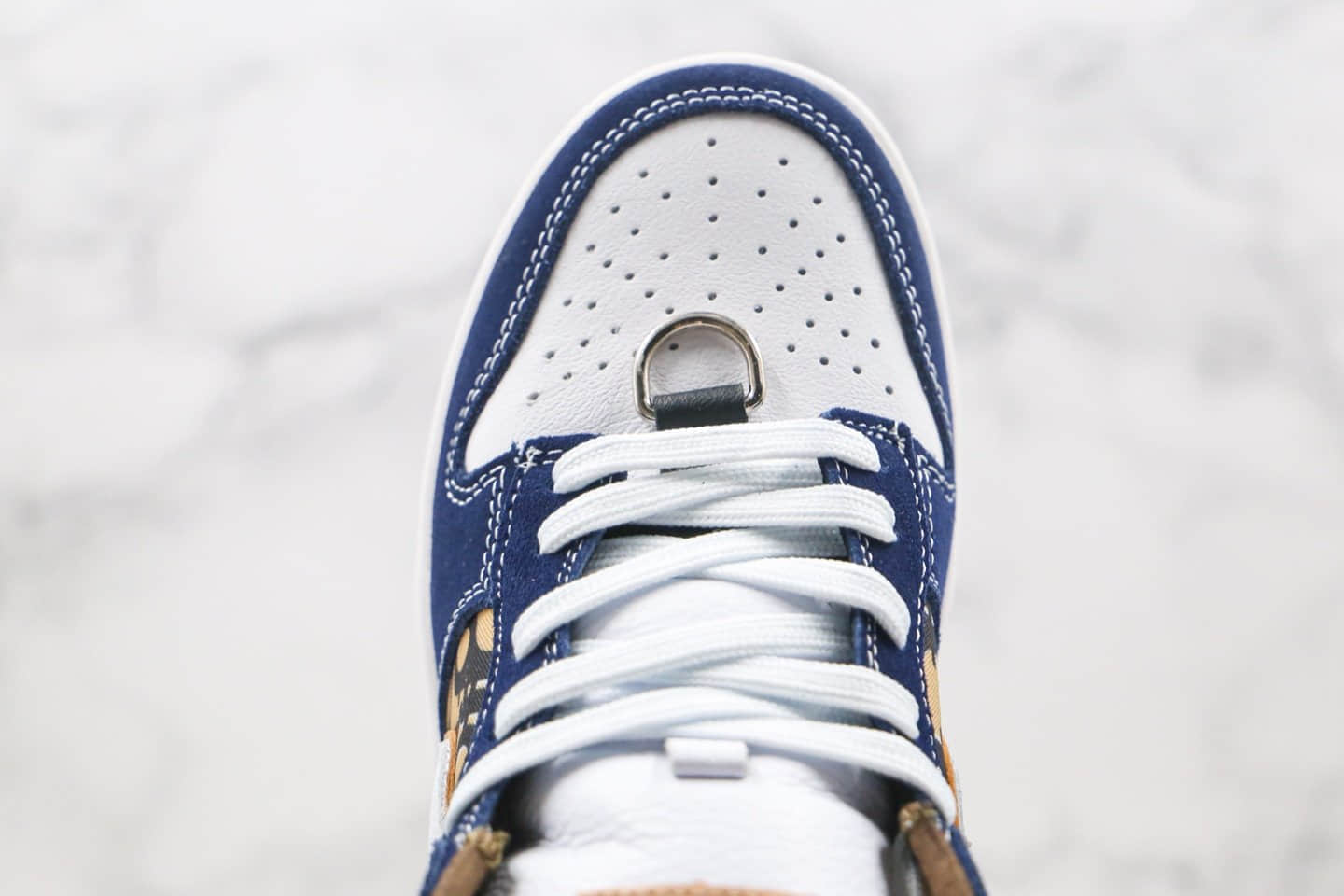 耐克Nike Dunk Low Pro x Dior纯原版本迪奥联名款低帮SB DUNK板鞋黑棕白色原盒原标内置气垫 货号：CU1727-222