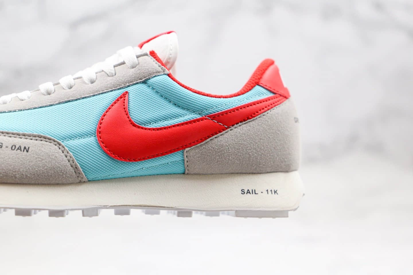 耐克Nike Wmns Air Daybreak纯原版本华夫慢跑鞋刺绣彩勾灰红蓝色原盒原标区别市面通货版本 货号:CZ8699-460