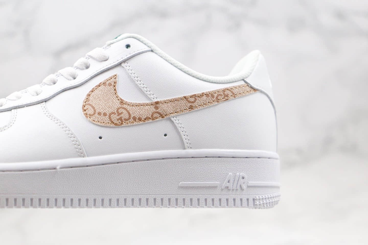 耐克Nike Air Force 1 Low '07 LV8纯原版本低帮空军一号古驰白棕色板鞋内置全掌Sole气垫 货号:AR7720-101