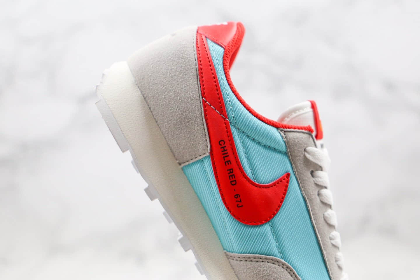 耐克Nike Wmns Air Daybreak纯原版本华夫慢跑鞋刺绣彩勾灰红蓝色原盒原标区别市面通货版本 货号:CZ8699-460