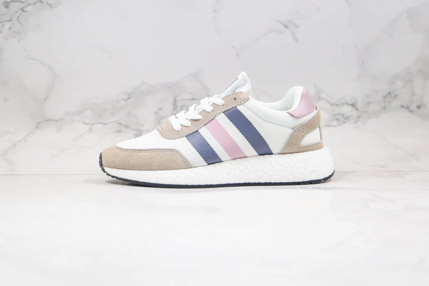 阿迪达斯Adidas Boost L-5923纯原版本三叶草爆米花跑鞋灰蓝粉色原厂巴斯夫缓震大底 货号:CG6040