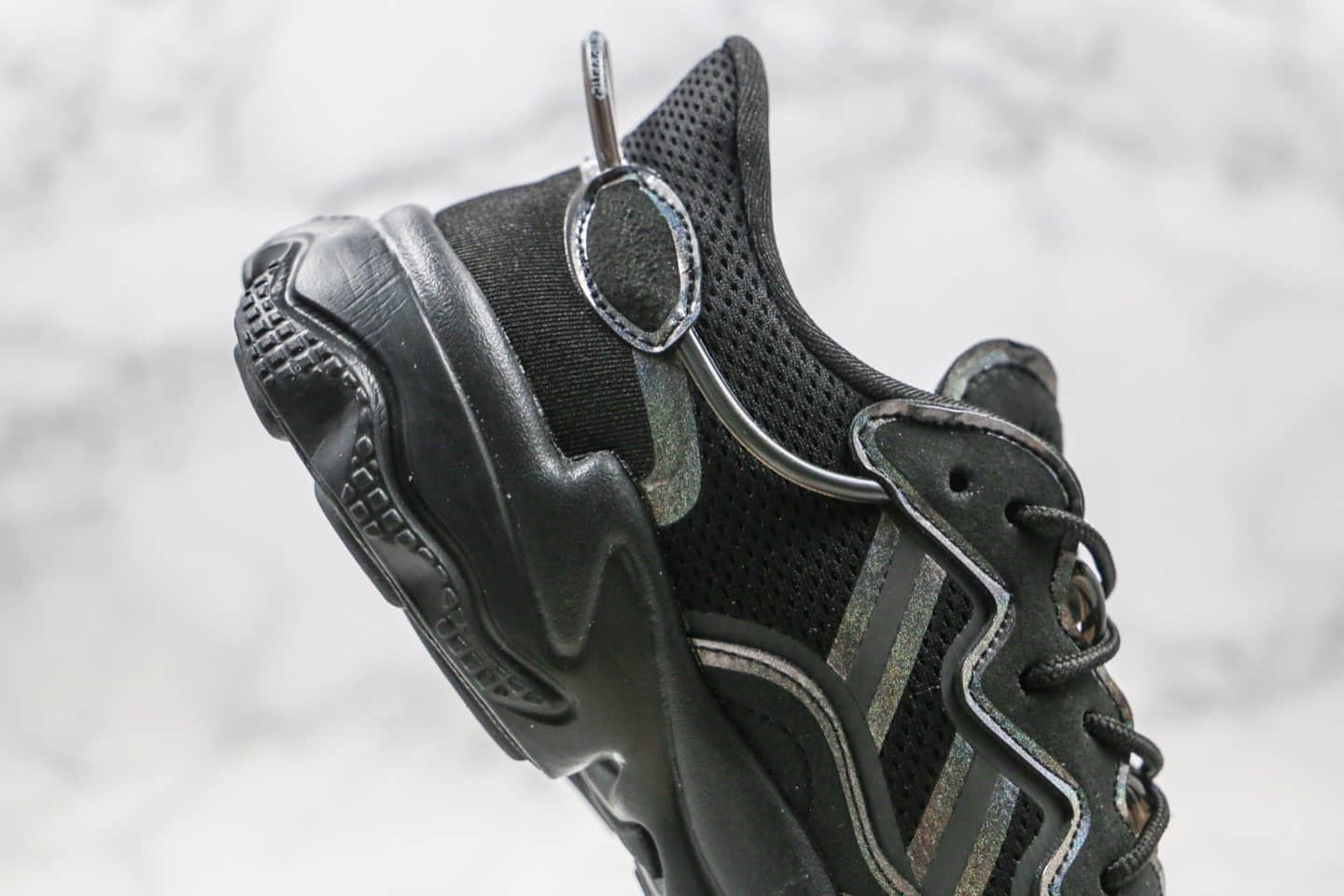 阿迪达斯Adidas OZWEEGO 2020纯原版本水管老爹鞋炫彩黑色原盒原标区别市面通货版本 货号:FV9653