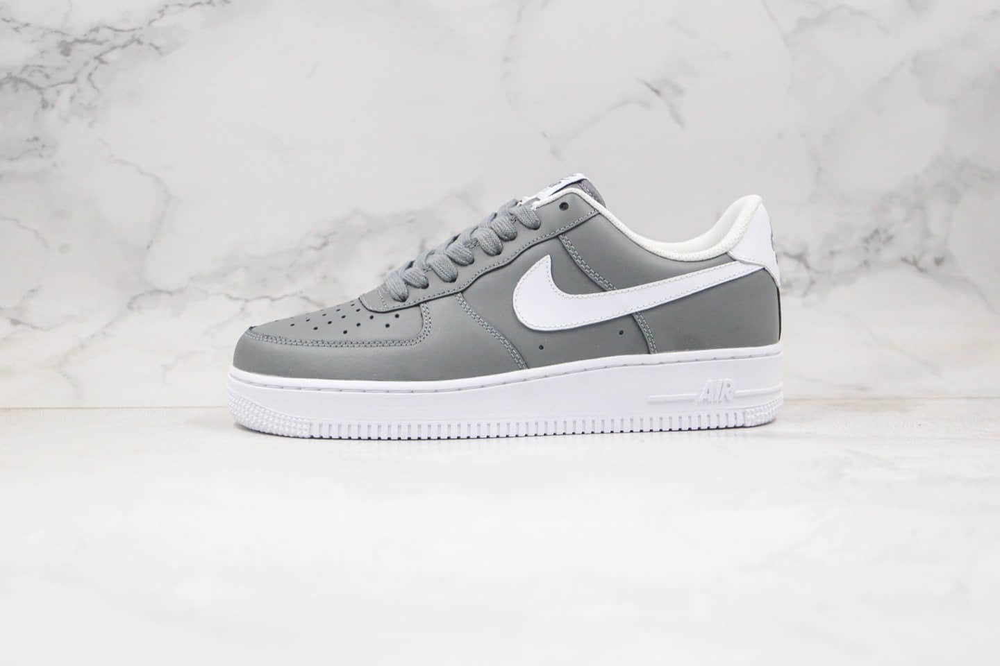 耐克Nike Air Force 1 Low Wolf Grey纯原版本低帮空军一号狼灰色板鞋内置全掌气垫正确鞋面卡色 货号:CK7803-001