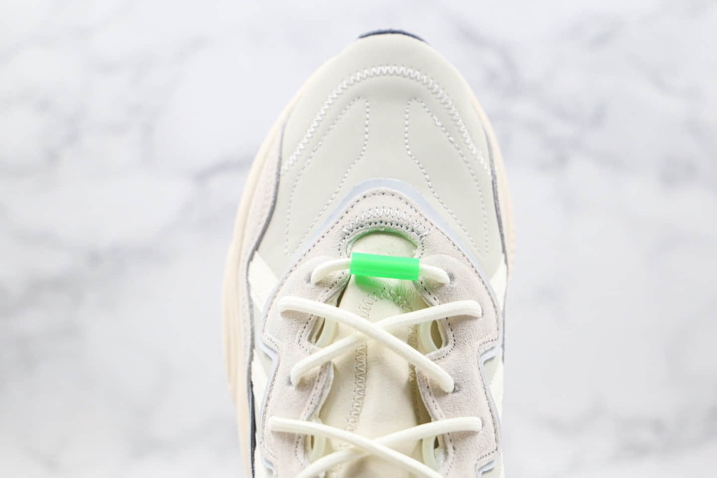 阿迪达斯Adidas Originals Ozweego纯原版本水管老爹鞋皮面浅灰色原档案数据开发 货号:EG8354