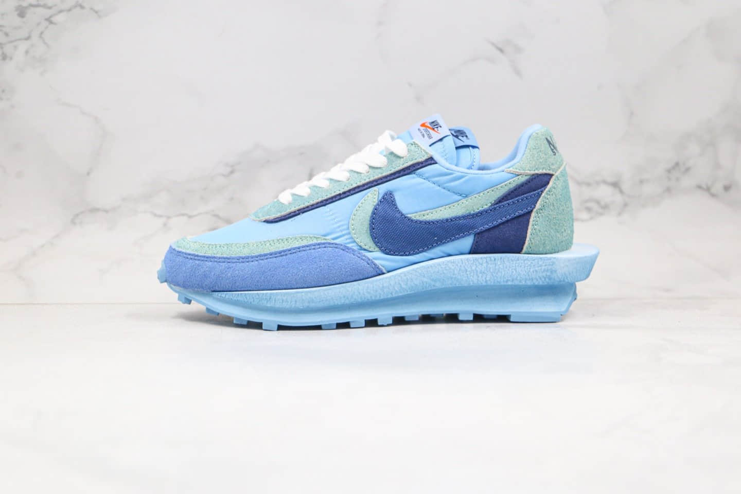 耐克Nike LVD Waffle Daybreak x Sacai纯原版本联名款华夫双钩走秀鞋蓝色原盒原标正确鞋面材质 货号:BV0073-401