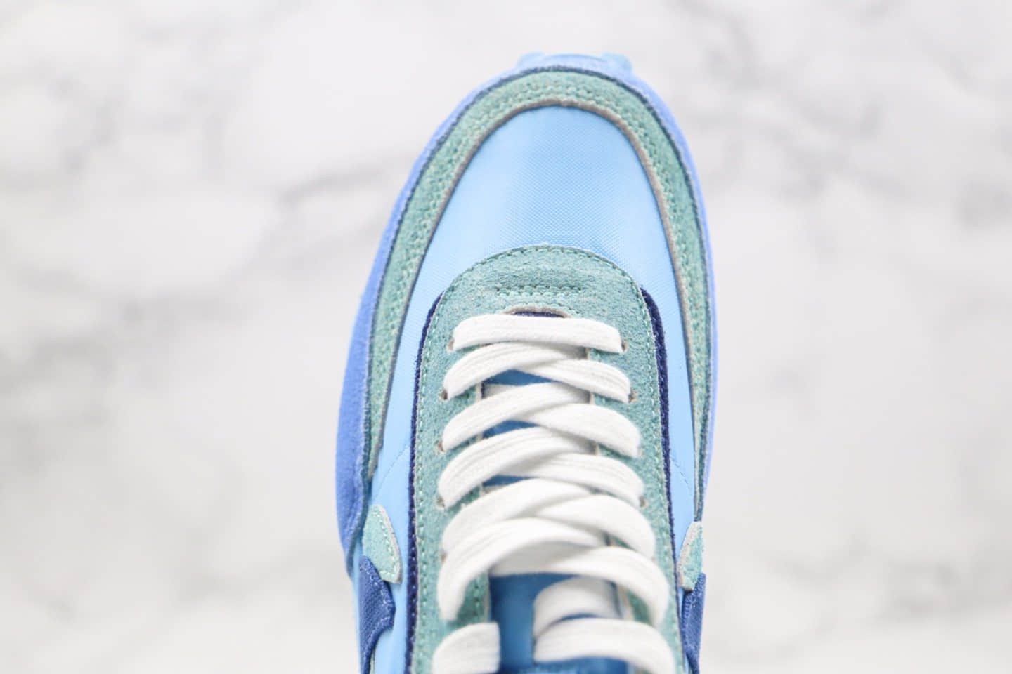 耐克Nike LVD Waffle Daybreak x Sacai纯原版本联名款华夫双钩走秀鞋蓝色原盒原标正确鞋面材质 货号:BV0073-401