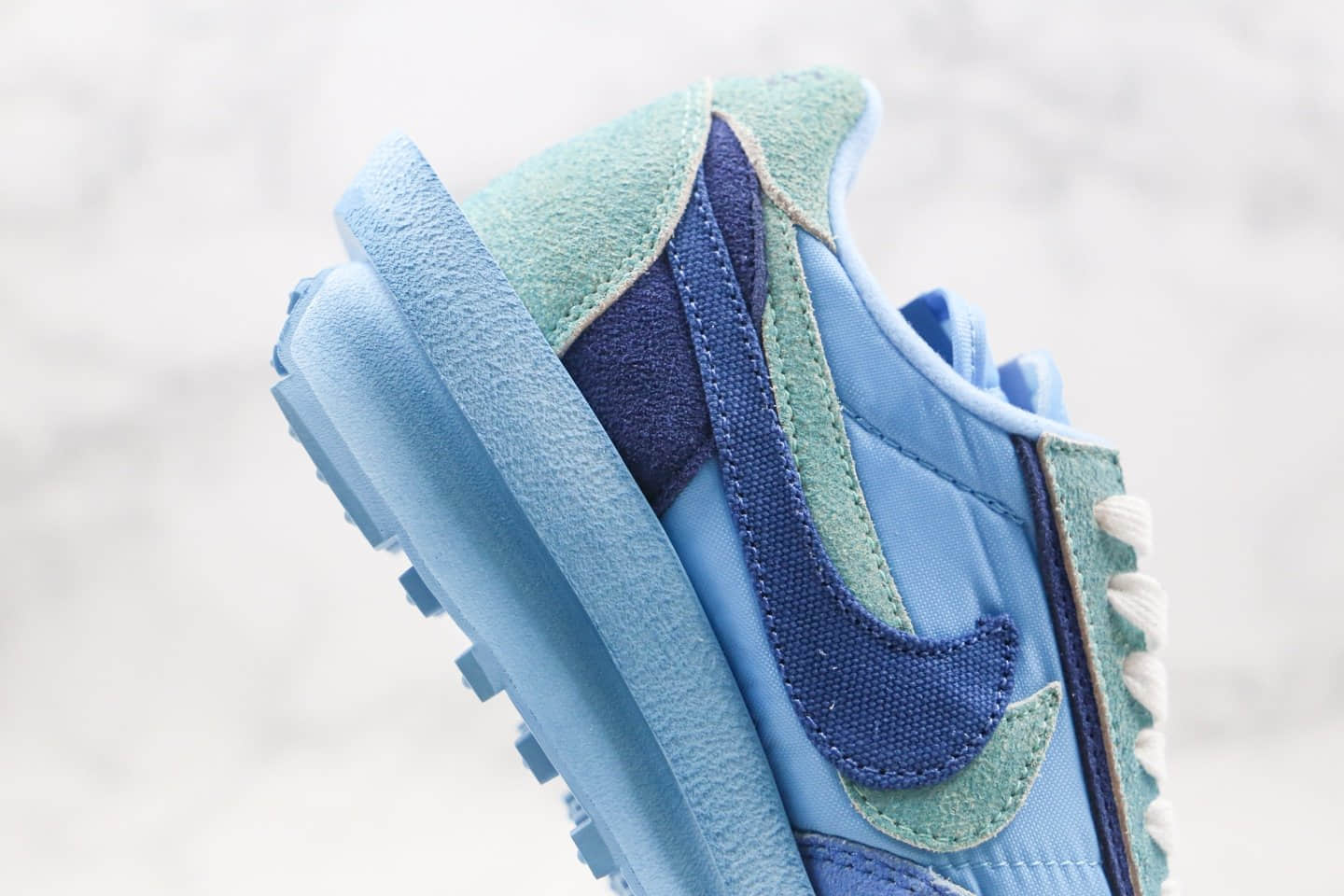耐克Nike LVD Waffle Daybreak x Sacai纯原版本联名款华夫双钩走秀鞋蓝色原盒原标正确鞋面材质 货号:BV0073-401