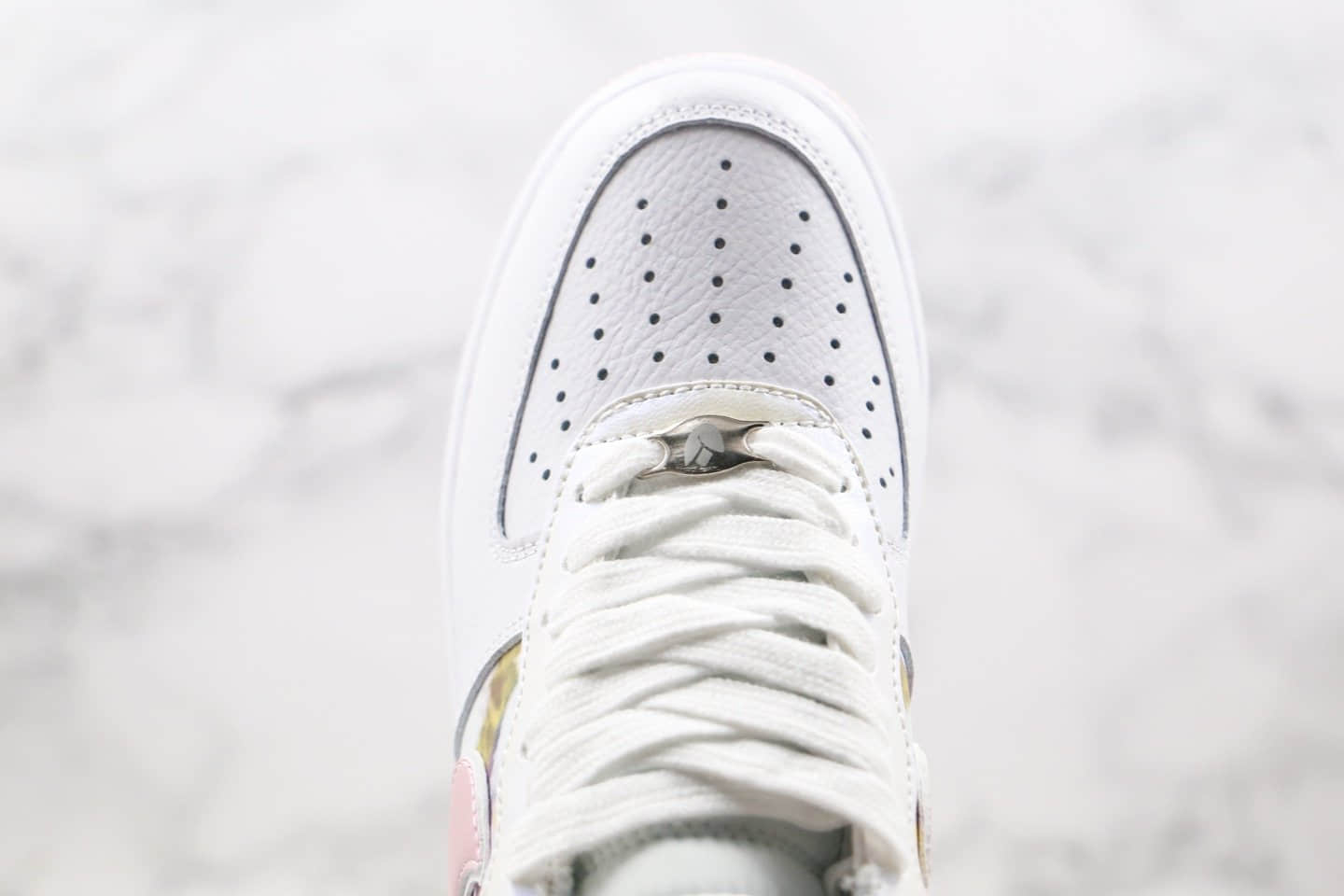 耐克Nike Air Force 1纯原版本低帮空军一号白粉花卉配色板鞋内置全掌Sole气垫原盒原标 货号:CN8535-100