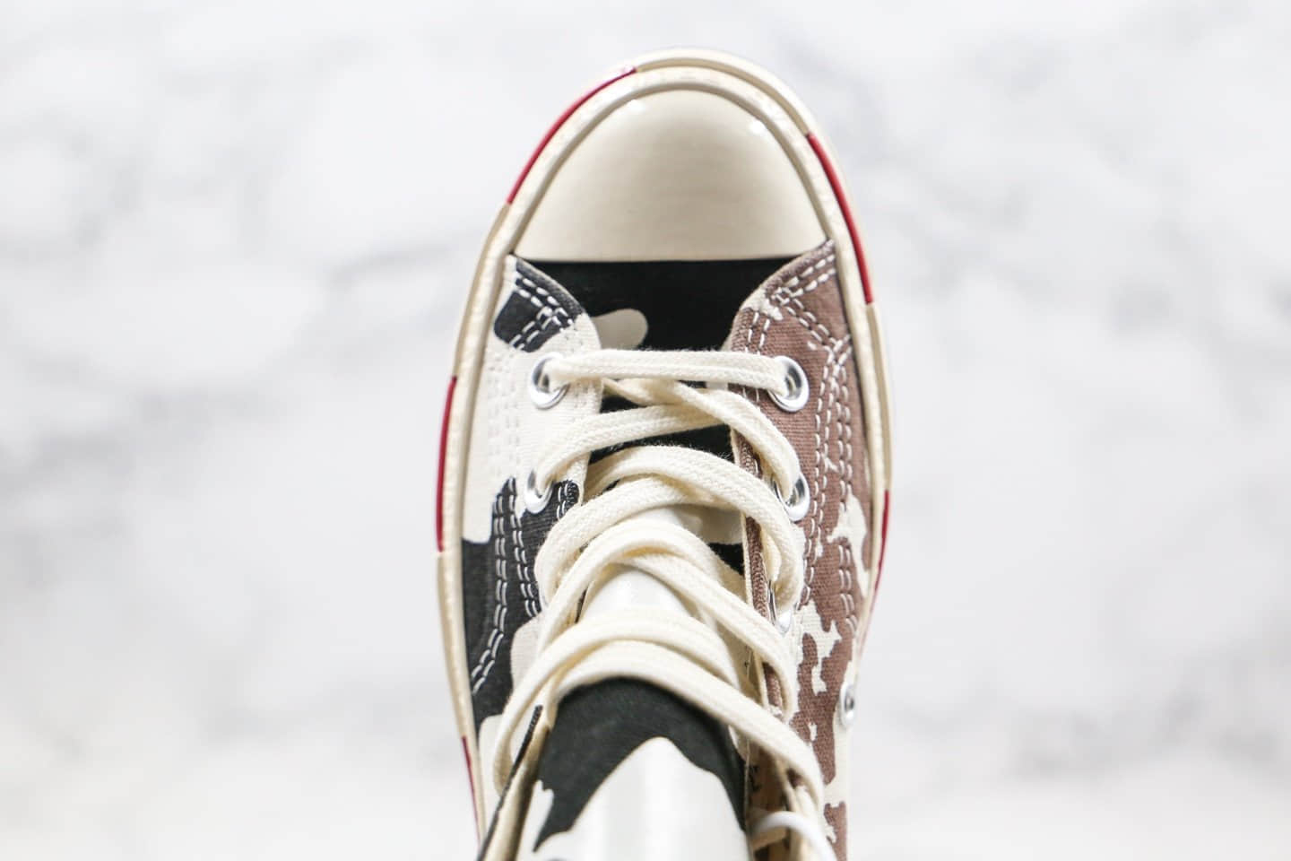 匡威Converse x BrainDead公司级版本高帮脑死亡二代牛奶斑点冰淇淋配色帆布鞋原盒原标原厂硫化大底 货号:169946C