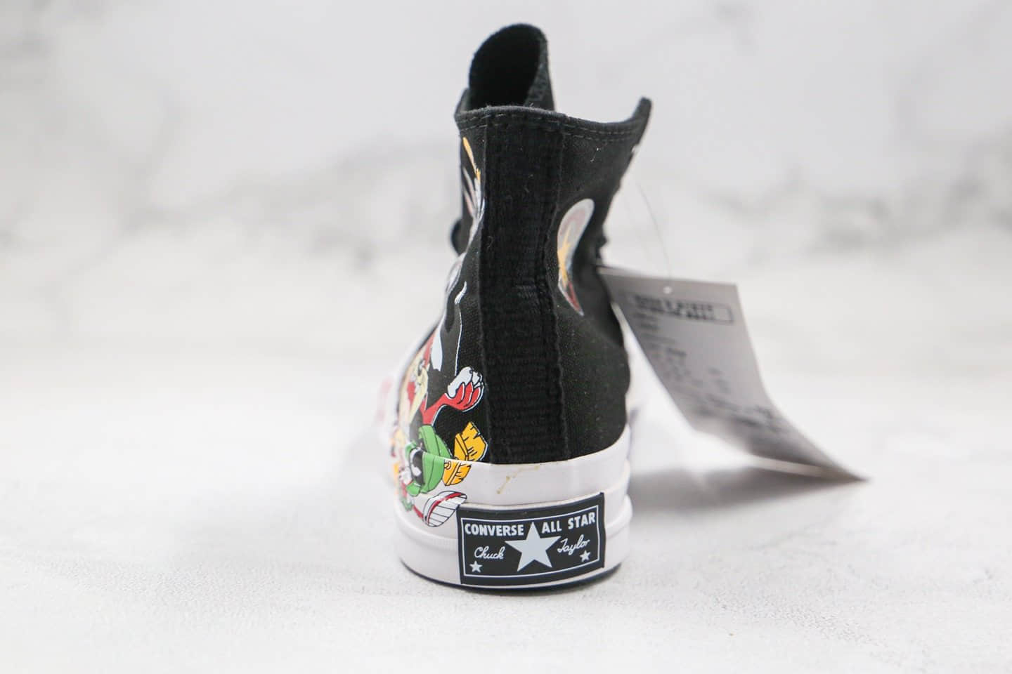 匡威Converse Chuck 1970 x KITH联名款公司级版本高帮兔八哥黑白卡通涂鸦兔斯基鲁尼配色帆布鞋原盒原标 货号:169083C