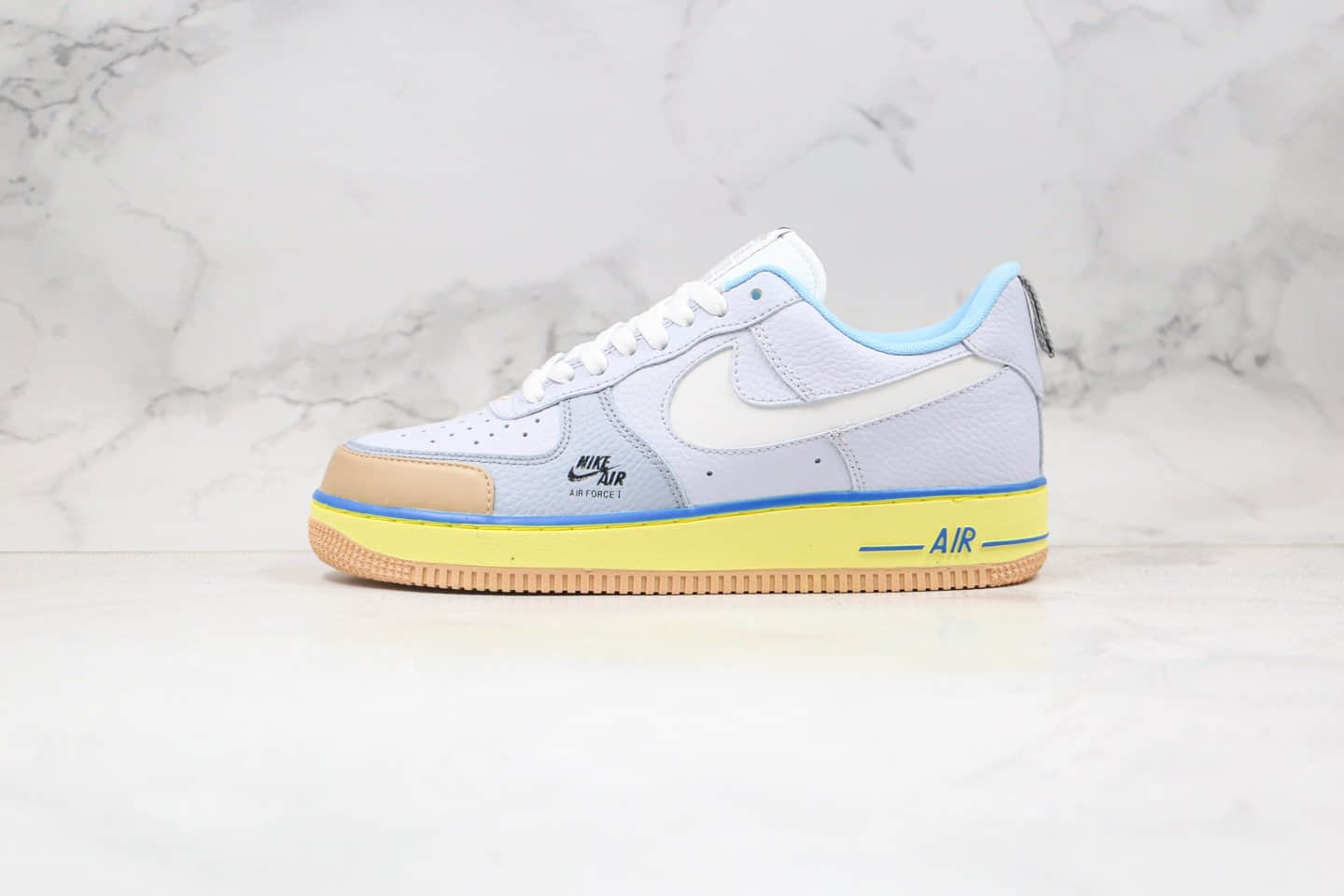 耐克Nike Air Force 1 Premium Blue pot cookies纯原版本低帮空军一号蓝罐曲奇蓝紫黄色板鞋内置气垫 货号:CV3039-102