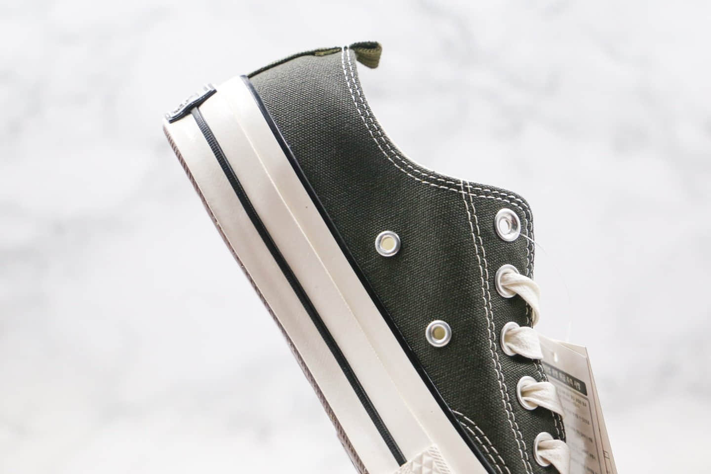 匡威CONVERSE x MADNESS公司级版本余文乐联名款低帮绿色撞色帆布鞋原厂硫化大底原盒原标 货号:161026C