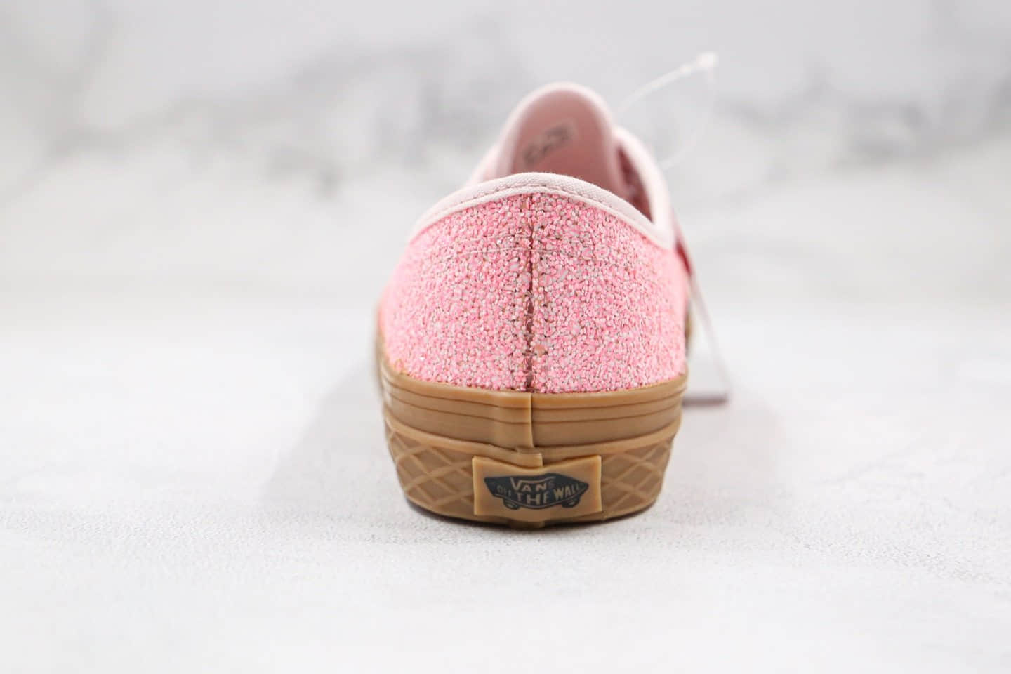 万斯VANS AUTHENTIC公司级版本安纳海姆璀璨星光细闪亮片系列粉色生胶底硫化板鞋原盒原标 货号:VN0A38EMVK1