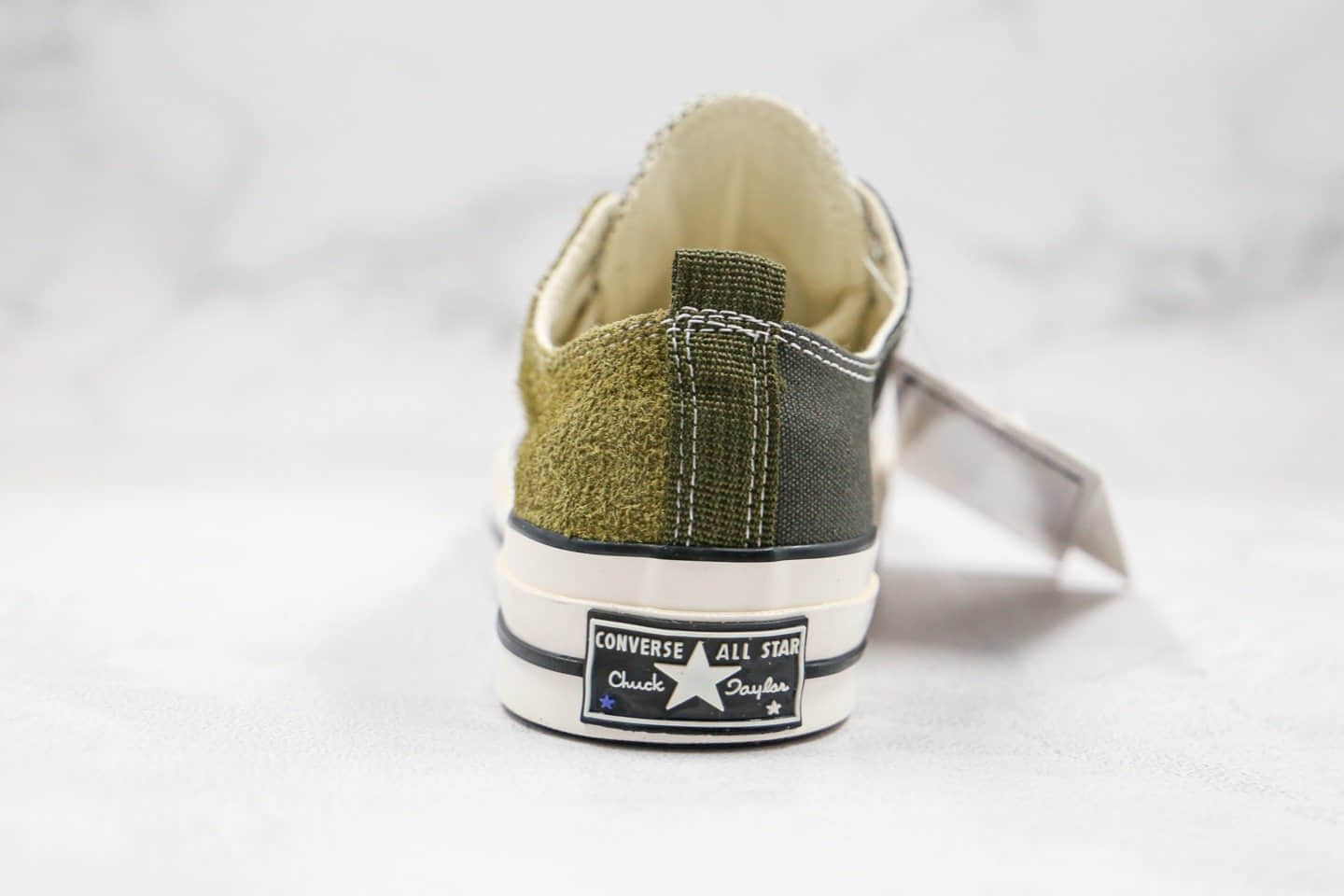 匡威CONVERSE x MADNESS公司级版本余文乐联名款低帮绿色撞色帆布鞋原厂硫化大底原盒原标 货号:161026C